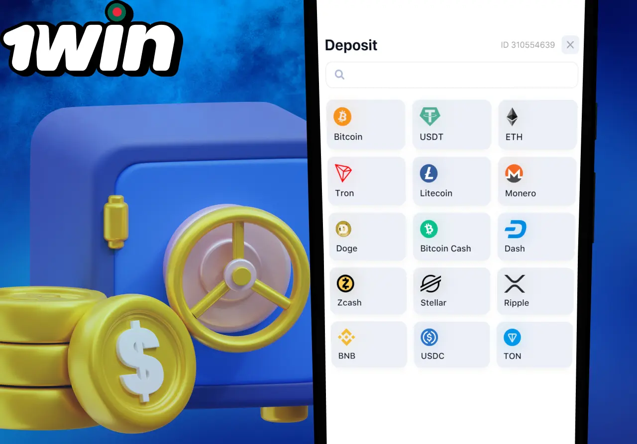 Métodos de depósito disponibles en 1win para jugadores de Bangladés.