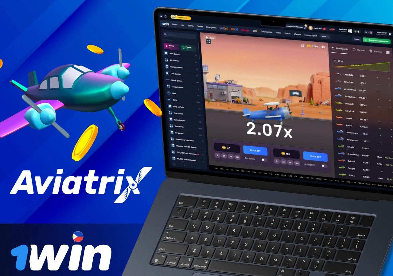 Aviatrix on 1Win offers players in the Philippines a 500% bonus to enhance their gaming experience